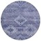 Homeroots 8' Navy Blue And Denim Blue Round Southwestern Washable Indoor Outdoor Area Rug 588710 - alternate 7