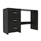 Homeroots 48" Black Computer Desk With Three Drawers 403782 - alternate 4