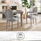 Homeroots Tufted Gray and Brown Upholstered Linen Dining Arm Chair 535372 - alternate 9