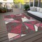 Homeroots 10' X 14' Burgundy Pink And Charcoal Geometric Washable Indoor Outdoor Area Rug 600359 - alternate 8