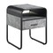 Homeroots 22" Black And Gray Wood And Metal Square End Table With Drawer And Shelf 486420 - alternate 1