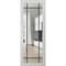 Sartodoors Slab Barn Door Panel Clear Glass, Lucia 2266 White Silk and Aluminum Strips, Sturdy Finished Doors LUCIA2266S-WS-36 x 80 - alternate 1