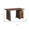Homeroots 54" Dark Brown Solid Wood Writing Desk and Bookshelf Set With Three Drawers 634356 - alternate 14