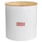 Megachef Kitchen Food Storage and Organization 4 Piece Argyle Canister Set in White with Bamboo Lids MG-555 - alternate 6