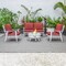 Leisuremod Walbrooke Modern White Patio Conversation With Round Fire Pit & Tank Holder, Red WW-29-24-57-31-R - alternate 8