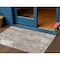 Homeroots 3' X 5' Taupe And Ivory Abstract Washable Indoor Outdoor Area Rug 612965 - alternate 1