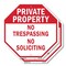 Signmission Private Property No Trespassing No, 10 inch X 10 inch, Plastic Sign, 2PK OC-P-2PACK-10-140 - alternate 1
