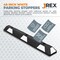 Jrex Safety 48 in Rubber Parking Block Curb Stop, White Reflective Strip, Full Pallet 50 PBSW-JR-4-FP50 - alternate 5