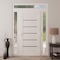 Vdomdoors Front Exterior Prehung Metal-Plastic Door, Manux 8415 White Silk, 2 Side and Top Sidelite Transom,  MANUX8415EXD-WS-W14+32+14xH80+14-LH - alternate 3