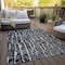 Homeroots 10' X 14' Black And Ivory Abstract Washable Indoor Outdoor Area Rug 588497 - alternate 8