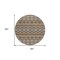 Homeroots 8' Taupe Brown And Ivory Round Moroccan Washable Indoor Outdoor Area Rug 594354 - alternate 8