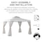 Sunjoy 10 ft x 10 ft Patio Gazebo, Modern Steel Frame Soft Top Gazebo with Netting - Beige & White A101003603 - alternate 8