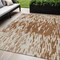 Homeroots 5' X 8' Orange And Ivory Abstract Washable Indoor Outdoor Area Rug 612690 - alternate 1