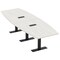 Skutchi Designs 12 Person Conference Table With Power Unit | 12' Boat Table | Harmony Series HAR-BOT-48X144-T.BK-WA7976-EBLK - alternate 1