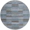 Homeroots 8' Blue Denim Blue And Brown Round Striped Washable Indoor Outdoor Area Rug 615478 - alternate 7
