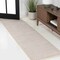 Jonathan Y Cole Modern Minimalist Pinstripe High-Low White/Gold 2 ft. x 8 ft. Runner Rug CAR101D-28 - alternate 1