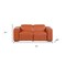 Homeroots 77in Orange and Brown Italian Leather Power Reclining Loveseat With Storage 720547 - alternate 6