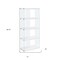 Homeroots 59" White Glass Four Tier Etagere Bookcase 333149 - alternate 5