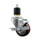 Service Caster 3'' SS Maroon Poly Swivel 1-7/8'' Expanding Stem Caster with Brake SCC-SSEX20S314-PPUB-MRN-TLB-178 - alternate 1