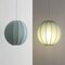 Jonathan Y Sia 16" 1-Light Scandinavian Japandi Adjustable Lantern Metal w/Ribbed Cocoon Globe Shade LED Pendan JYL4206B - alternate 9