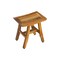 Homeroots 14" Natural Teak Curvilinear Shower Bench 376701 - alternate 9