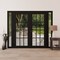 Vdomdoors Front Exterior Prehung Metal-Plastic Double Doors Clear Glass / MANUX 8355 Matte Black / Office Com MANUX8355DEXD-BLK-W12+72+12xH80-LH-I - alternate 4