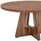 Homeroots 47" Brown Solid Wood Pedestal Base Round Top Dining Table 635744 - alternate 5