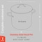 Emporio Kitchen Stainless Steel 24QT Stockpot with Glass Lid, Even-Heat Base, Riveted Handles, Oven Safe EMPKSSTKP24 - alternate 5