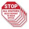 Signmission Stop All Visitors Must Report  Ma, 10 inch X 10 inch, Aluminum Metal Signs, 5PK OC-A-5Pack-10-333 - alternate 1