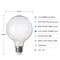 Feit G40 E26 (Medium) Filament LED Bulb Soft White 100 Watt Equivalence G40100W927CAFIL - alternate 3
