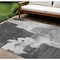 Homeroots 10' X 14' Gray And Smoky Black Abstract Washable Indoor Outdoor Area Rug 609171 - alternate 1