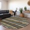 Homeroots 8' Brown Beige And Green Round Striped Washable Indoor Outdoor Area Rug 598886 - alternate 7