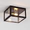 Jonathan Y Grayson 8" 1-Light Farmhouse Industrial Square Iron/Glass Case LED Flush Mount, Oil Rubbed Bronze/Bra JYL9553D - alternate 8