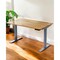 Homeroots 60" Adjustable Brown and Gray Stainless Steel Computer Desk 397746 - alternate 4
