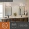 Vaxcel Fairmont 3-Light Vanity Light, Satin Nickel, Art Deco, Clear Ribbed Glass, 25.5-In. Wide W0587 - alternate 7