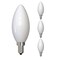 Bulbrite LED Filament, 5 Watt Dimmable B11 Light Bulb, Milky Glass Finish, E12 Base, 4000K, 500 Lumens, 4PK 862310 - alternate 1