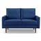 Homeroots 57" Blue And Dark Brown Velvet Loveseat 543718 - alternate 1