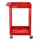 Luxor Utility Cart with Deep Lipped Plastic Shelves, 300 lb Load Capacity, 2 Shelves, 24 in L, 18 in W RDSTC11RD - alternate 5