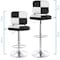Elama 2 Piece Adjustable Faux Leather Bar Stool in Black and White with Chrome Base ELM-743-BLK-WHT - alternate 8