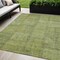 Homeroots 5' X 8' Fern Green And Artichoke Green Patchwork Washable Indoor Outdoor Area Rug 581594 - alternate 1