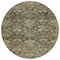 Homeroots 8' Charcoal And Beige Round Damask Washable Indoor Outdoor Area Rug 603379 - alternate 7