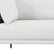 Homeroots Modern 77in White and Black Fabric Loveseat 480892 - alternate 8
