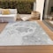 Homeroots 5' X 8' Gray Silver And Ivory Nautical Washable Indoor Outdoor Area Rug 581504 - alternate 6