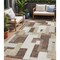 Homeroots 5' X 8' Brown Ivory And Taupe Geometric Washable Indoor Outdoor Area Rug 613200 - alternate 1