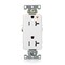 Leviton Plugs&Rcptcls, 20A, 125VAC, Wht, PBT, PK1 T1636-IGW - alternate 1