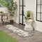 Homeroots 12' Beige And Charcoal Floral Indoor Outdoor Runner Rug 545008 - alternate 8