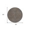 Homeroots 8' Brown And Light Blue Round Abstract Washable Indoor Outdoor Area Rug 599792 - alternate 7