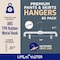 Lifemaster Clear Plastic Hangers, Anti-Slip, Adjustable Clips, 360 Deg Swivel Hook, Clear, 50PK LMSKRT50 - alternate 7