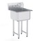 Vevor Commercial Utility & Prep Sink 1 Compartment Stainless Steel Backsplash S1C-181812 - alternate 1