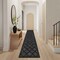 Homeroots 20' Charcoal And Black Trellis Indoor Outdoor Runner Rug 545222 - alternate 5